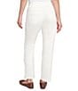 Ruby Rd. Petite Size Soft Stretch Denim Pull-On Ankle Pants, Color:Ivory - Image 2