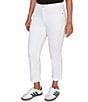 Ruby Rd. Petite Size Soft Stretch Mid-Rise Rolled Up Hem Straight Leg Denim Jeans, Color:White - Image 4
