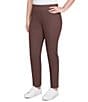 Ruby Rd. Petite Size Soft Stretch Pull-On Ankle Pants, Color:Espresso - Image 4