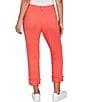 Ruby Rd. Petite Size Soft Stretch Twill Cuffed Hem Girlfriend Pants, Color:Deep Orange - Image 2