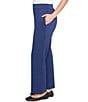 Ruby Rd. Petite Size Solid Scuba Pull-On Pants, Color:Deep Blue - Image 3