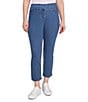 Ruby Rd. Petite Size Stretch Cotton-Blend Pull-On Ankle Jeans, Color:Medium Blue - Image 1