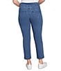 Ruby Rd. Petite Size Stretch Cotton-Blend Pull-On Ankle Jeans, Color:Medium Blue - Image 2