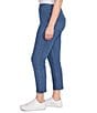 Ruby Rd. Petite Size Stretch Cotton-Blend Pull-On Ankle Jeans, Color:Medium Blue - Image 3