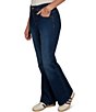 Ruby Rd. Petite Size Stretch Denim Kick Flare Jeans - Image 3