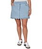Ruby Rd. Petite Size Stretch Denim Scalloped Hem Pull-On Skort - Image 1