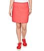 Ruby Rd. Petite Size Stretch Denim Scalloped Hem Pull-On Skort - Image 1