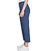 Ruby Rd. Petite Size Stretch Denim Side Braid Ankle Jeans, Color:Dark Indigo - Image 3