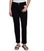 Ruby Rd. Petite Size Stretch Denim Straight Leg Slim Fit Pants - Image 1