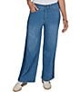 Ruby Rd. Petite Size Stretch Denim Wide Leg Jeans - Image 1