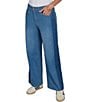Ruby Rd. Petite Size Stretch Denim Wide Leg Jeans - Image 3