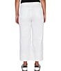 Ruby Rd. Petite Size Stretch Denim Wide Leg Rolled Cuff Hem Jeans, Color:White - Image 2