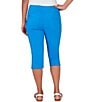 Color:Ultramar - Image 2 - Petite Size Stretch Pull-On Clamdigger Capri Pants