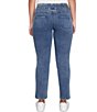 Ruby Rd. Petite Size Stretch Pull-On Slim Ankle Jeans, Color:Light Indigo - Image 2