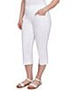Ruby Rd. Petite Size Stretch Straight Leg Pull-On Capri Pants - Image 1