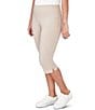 Ruby Rd. Petite Size Tech Clamdigger Pull-On Pants, Color:Chino - Image 3