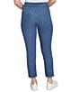 Ruby Rd. Petite Size Tencel™ Lyocell Frayed Hem Pull-On Ankle Pants, Color:Medium Blue - Image 2