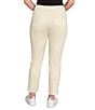 Ruby Rd. Petite Size Tencel™ Lyocell Frayed Hem Pull-On Ankle Pants, Color:Canvas - Image 2