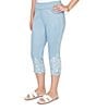 Ruby Rd. Petite Size Tencel™ Relaxed Printed Hem Pull-On Jeans - Image 3
