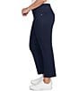 Ruby Rd. Petite Size Twill Pull-On Ankle Pants, Color:Navy - Image 3