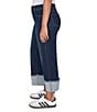 Ruby Rd. Petite Size Ultra-Soft Denim Rolled Hem Wide Leg Jeans - Image 3