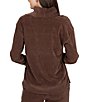 Ruby Rd. Petite Size Velveteen Cowl Neck Long Sleeve Coordinating Pullover - Image 5