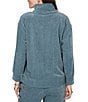 Ruby Rd. Petite Size Velveteen Cowl Neck Long Sleeve Coordinating Pullover - Image 2