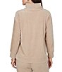 Ruby Rd. Petite Size Velveteen Cowl Neck Long Sleeve Coordinating Pullover - Image 2