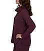 Ruby Rd. Petite Size Waffle Knit Drawstring Draped Cowl Neck Long Sleeve Top - Image 6