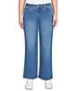 Ruby Rd. Petite Size Wide-Leg Pull-On Denim Jeans, Color:Light Indigo - Image 1