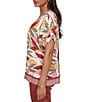 Ruby Rd. Petite Size Woven Sedona Scoop Neck Short Elasticated Sleeve Top - Image 3