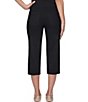 Color:Black - Image 2 - Petite Size Pull-On Solar Millennium Cropped Capri Pants