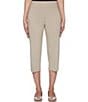 Color:Chino - Image 1 - Petite Size Pull-On Solar Millennium Cropped Capri Pants