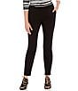 Color:Black - Image 1 - Petite Size Pull-On Stretch French Terry Pants