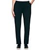 Color:Black - Image 3 - Petite Size Pull-On Stretch French Terry Pants
