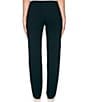 Color:Black - Image 4 - Petite Size Pull-On Stretch French Terry Pants
