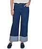 Ruby Rd. Pinstripe Denim Wide Cuff Ankle Jeans - Image 1
