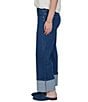 Ruby Rd. Pinstripe Denim Wide Cuff Ankle Jeans - Image 4