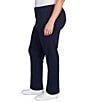 Color:Navy - Image 4 - Plus Size French Terry Elastic Waist Pull-On Pants
