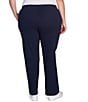 Color:Navy - Image 6 - Plus Size French Terry Elastic Waist Pull-On Pants