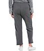 Color:Charcoal Heather - Image 2 - Plus Size French Terry Elastic Waist Pull-On Pants