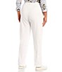 Color:White - Image 2 - Plus Size French Terry Elastic Waist Pull-On Pants