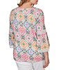 Ruby Rd. Plus Size Allover Medallion Lace Inset Knit Top - Image 2