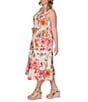 Ruby Rd. Plus Size Bold Floral V-Neck Sleeveless Tiered A-Line Midi Pull-On Dress - Image 3