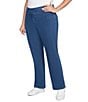 Ruby Rd. Plus Size Bootcut Flare Leg Pull-On Jeans, Color:Indigo - Image 4