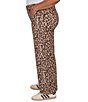 Ruby Rd. Plus Size Coordinating Stretch Denim Cheetah Print Wide Leg Pants - Image 3