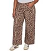 Ruby Rd. Plus Size Coordinating Stretch Denim Cheetah Print Wide Leg Pants - Image 4