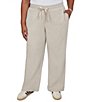 Ruby Rd. Plus Size Coordinating Stretch Velveteen Wide Leg Pants - Image 1