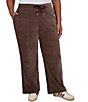 Ruby Rd. Plus Size Coordinating Stretch Velveteen Wide Leg Pants - Image 4