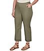 Ruby Rd. Plus Size Coordinating Tencel Denim Pull-On Pleated Hem Ankle Pants - Image 4